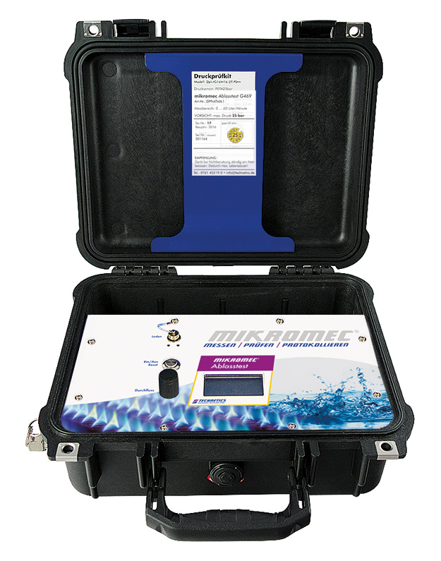 mikromec Ablasstestgerät DVGW G469