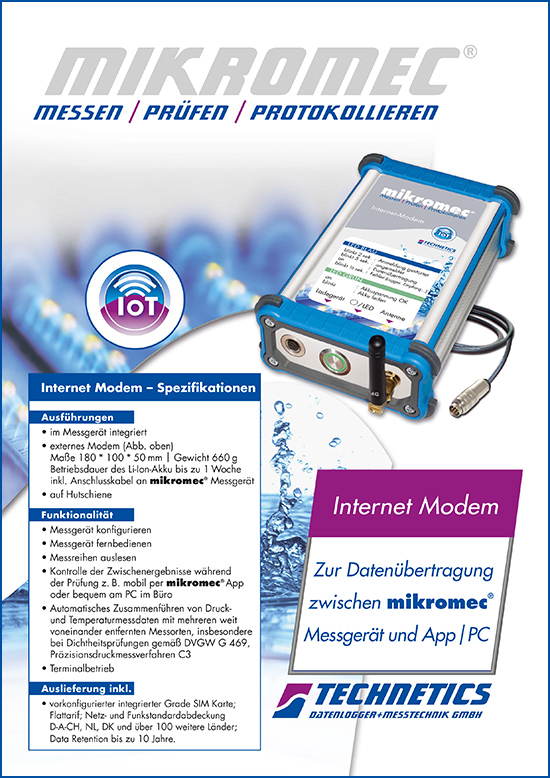 Technetics mikromec® Kundenflyer IoT
